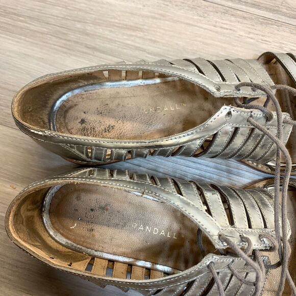Loeffler Randall Mirrored Silver Leather Fay Cutout Oxford Loafers Size 8.5 B main image 9